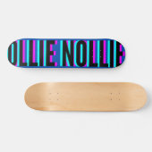 Cool Glitch Blue Ollie Nollie Skateboard Deck (Horizontal)