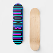 Cool Glitch Blue Ollie Nollie Skateboard Deck (Vorderseite)