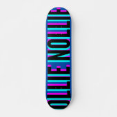 Cool Glitch Blue Ollie Nollie Skateboard Deck (Vorne)