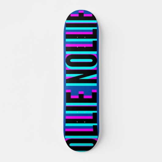 Cool Glitch Blue Ollie Nollie Skateboard Deck (Vorne)