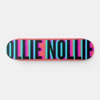 Cool Glitch Coral Ollie Nollie Skateboard Deck