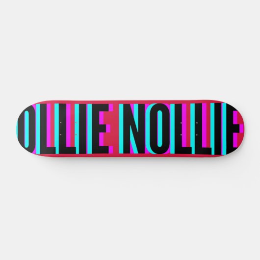 Cool Glitch Crimson Ollie Nollie Skateboard Deck (Horizontal)