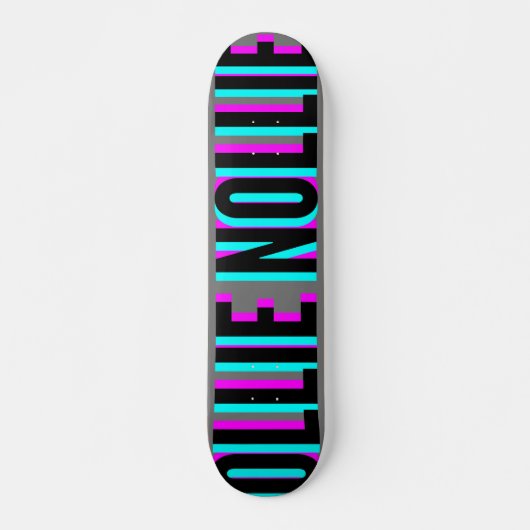 Cool Glitch Gray Ollie Nollie Skateboard Deck (Vorne)