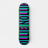 Cool Glitch Green Ollie Nollie Skateboard Deck (Vorne)