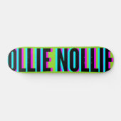 Cool Glitch Light Green Ollie Nollie Skateboard (Horizontal)
