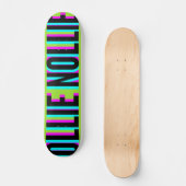 Cool Glitch Light Green Ollie Nollie Skateboard (Vorderseite)