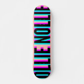 Cool Glitch Light Pink Ollie Nollie Skateboard (Vorne)