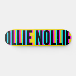 Cool Glitch Light Yellow Ollie Nollie Skateboard