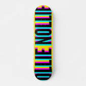 Cool Glitch Light Yellow Ollie Nollie Skateboard (Vorne)