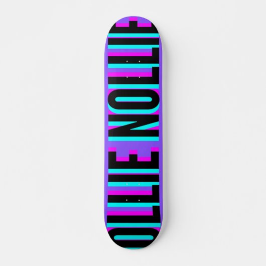 Cool Glitch Lila Ollie Nollie Skateboard Deck (Vorne)