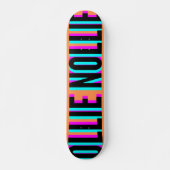 Cool Glitch Orange Ollie Nollie Skateboard Deck (Vorne)