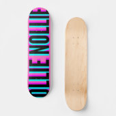 Cool Glitch Pink Ollie Nollie Skateboard Deck (Vorderseite)