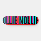 Cool Glitch Red Ollie Nollie Skateboard Deck (Horizontal)