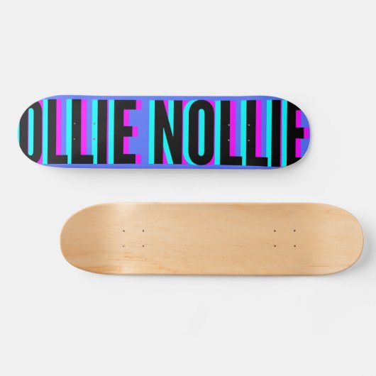 Cool Glitch Royal Blue Ollie Nollie Skateboard (Horizontal)
