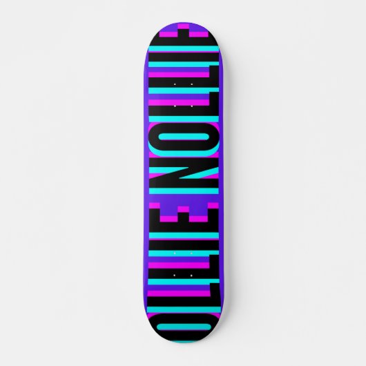 Cool Glitch Violet Ollie Nollie Skateboard Deck (Vorne)