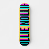 Cool Glitch Yellow Ollie Nollie Skateboard Deck (Vorne)