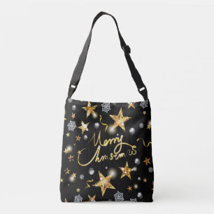 Cool Gold Black Dunkel Metallic Luxury Fashion Xma Tragetaschen Mit Langen Trägern