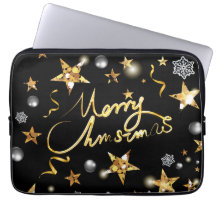 Cool Gold Black Metallic Low-Key Luxury Xmas