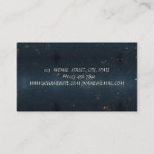 Cool Gold Diamonds Lotus Dark Blue Visitenkarte (Rückseite)