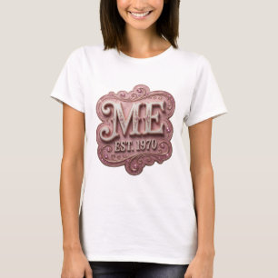 Cool Gold ME EST 1970 Druck T-Shirt