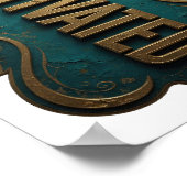 Cool Gold MOTIVIERT Poster (Ecke)