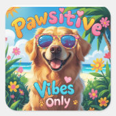 Cool Golden Retriever Sticker (Vorderseite)