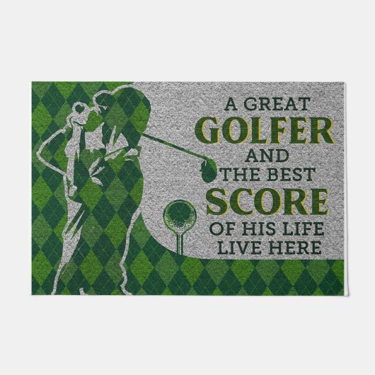 Cool Golfer And His Best Score Fußmatte (Vorderseite)