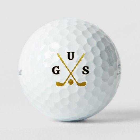 Cool Golfer Monogram | three-letter nick name Golfball (Vorderseite)