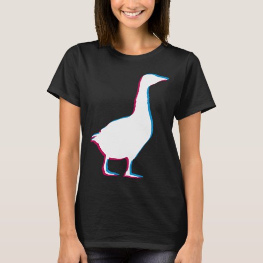 Cool Goose Duck Silhouette Stylish Geese Bird Anim T-Shirt (Vorderseite)