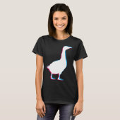 Cool Goose Duck Silhouette Stylish Geese Bird Anim T-Shirt (Vorne ganz)