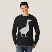 Cool Goose Duck Silhouette Stylish Geese Bird Anim T-Shirt (Vorne ganz)