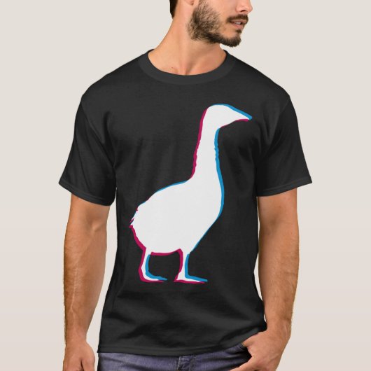 Cool Goose Duck Silhouette Stylish Geese Bird Anim T-Shirt (Vorderseite)