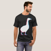 Cool Goose Duck Silhouette Stylish Geese Bird Anim T-Shirt (Vorne ganz)