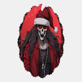 Cool Goth Punk Skull Anime Santa Demon Ornament Karte (Rechts)