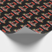 Cool Gothic tiled pattern Valentine skeleton  Geschenkpapier (Ecke)