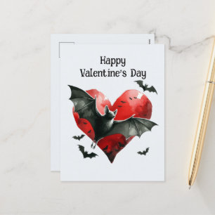 Cool-gotische Valentinherbstflechte Feiertagspostkarte