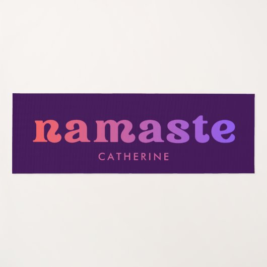 Cool Gradient Namaste Custom  Yogamatte (Vorderseite (Horizontal))