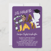 Cool Graduate Cutout Foto Moderne Graduierungspart Einladung (Vorderseite)
