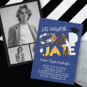 Cool Graduate Cutout Foto Moderne Graduierungspart Einladung