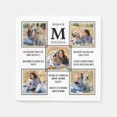 Cool Graduate Fun Fakes Einzigartiges Foto Collage Serviette (Vorderseite)