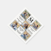 Cool Graduate Fun Fakes Einzigartiges Foto Collage Serviette (Ecke)