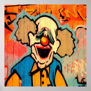 Cool Graffiti Clown-Zuhause-Deko-Plakat Poster