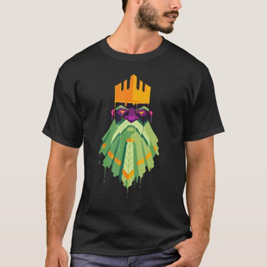Cool Graffiti Paint Tropfen Zwarf King Zombie Beän T-Shirt (Vorderseite)