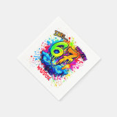 Cool Graffiti Splatter 7th Birthday Party Serviette (Ecke)