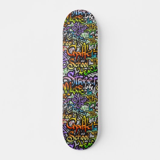 Cool Graffiti Word Art Design Skateboard (Vorne)