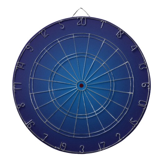 Cool Grainy Deep Blue Vignette Dartscheibe (vorne)