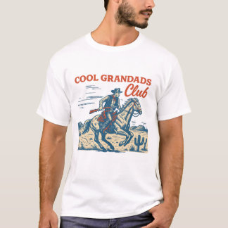 Cool Grandads Club T - Shirt | Retro Cowboy Opa