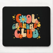 Cool Grandmas Club Groovy Retro Funny New Grandma Mousepad (Vorne)