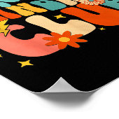 Cool Grandmas Club Groovy Retro Funny New Grandma  Poster (Ecke)