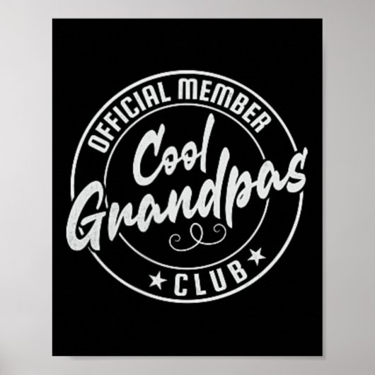 Cool Grandpas Club Offiziell Mitglied Vintag Poster (Vorne)
